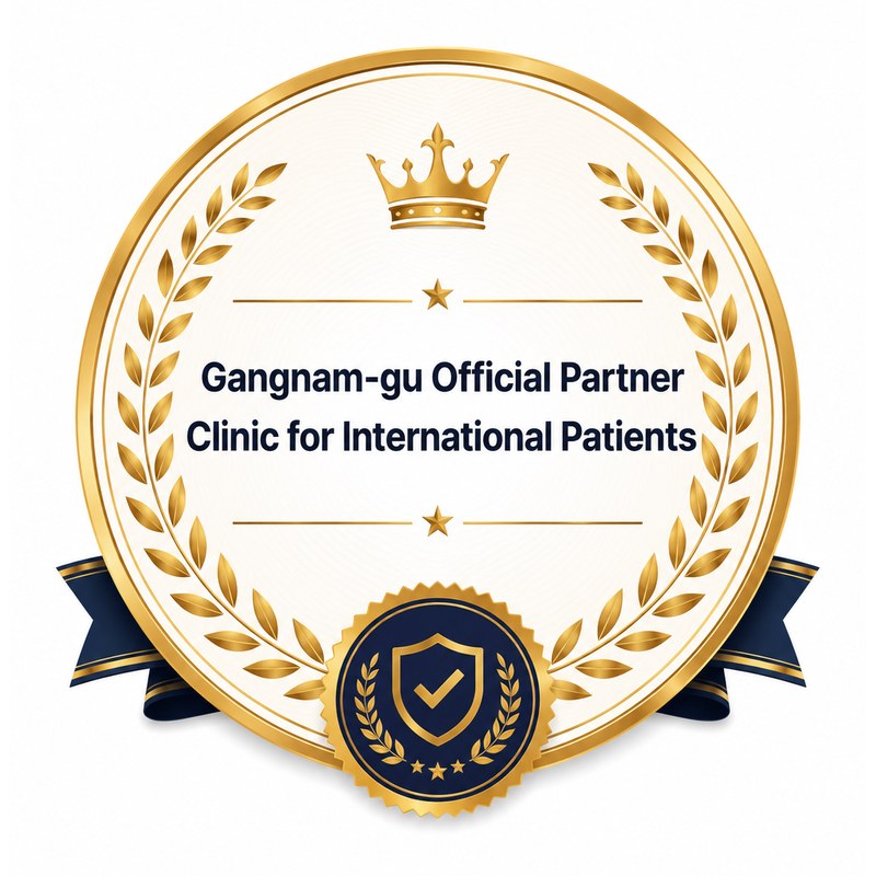 Certificate: Gangnam-gu Official Partner Clinic for International Patients